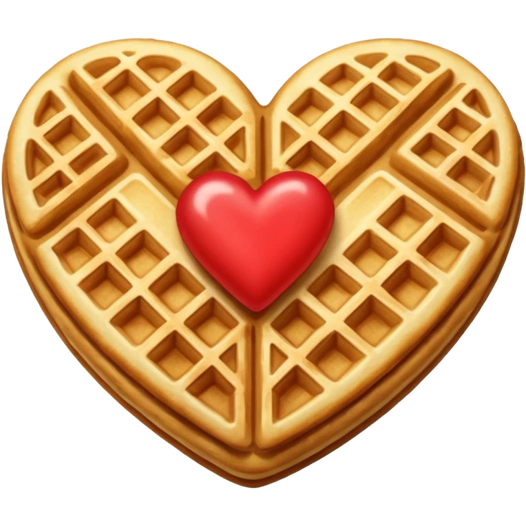 Heart shaped waffle  emoji