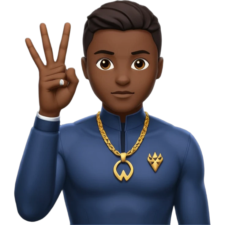 Wakanda forever hand sign 🙅 emoji