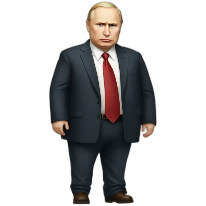 Vladimir Poutine extremely fat Shooting nobody full body emoji
