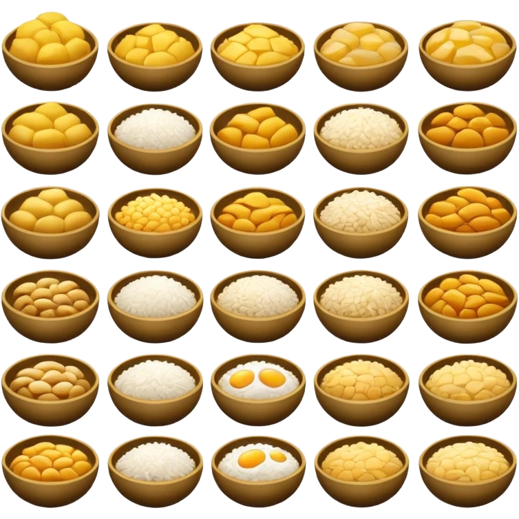 distintos tips de pan y arroz emoji