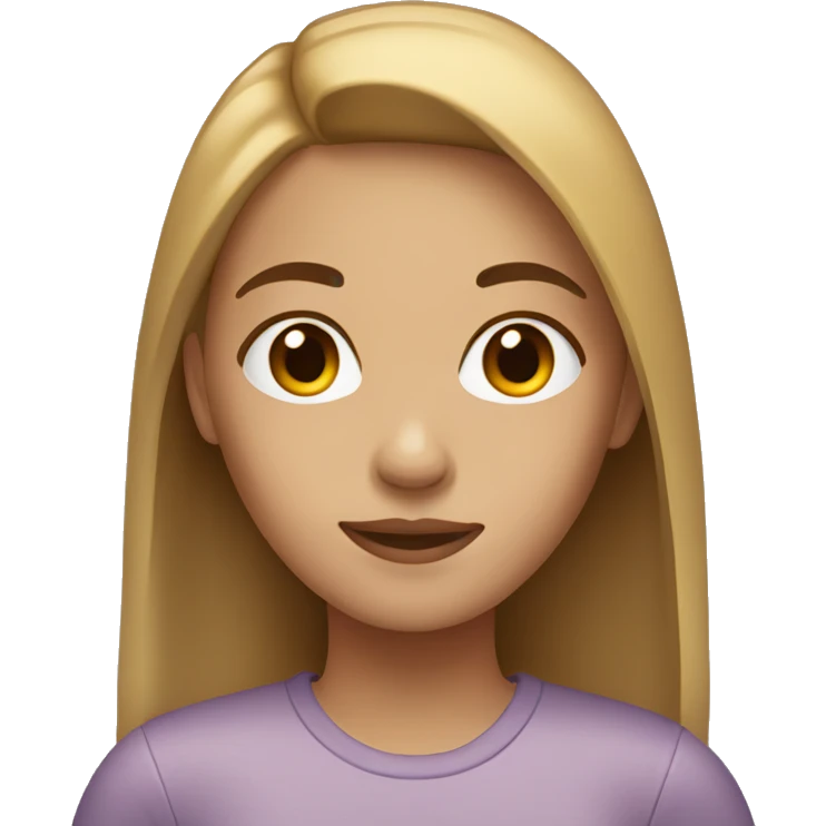 girl with light brown straight hair emoji