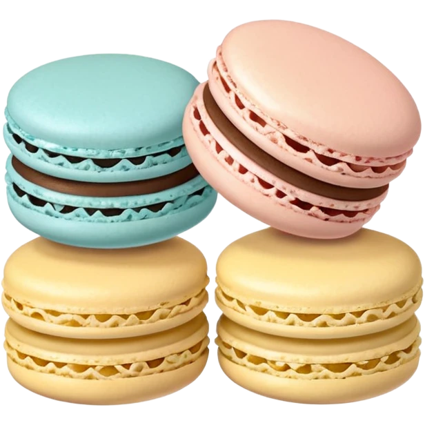 Three Macarons  emoji