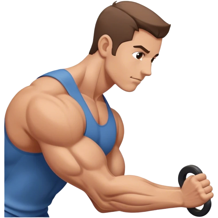 man weighted wrist curl emoji