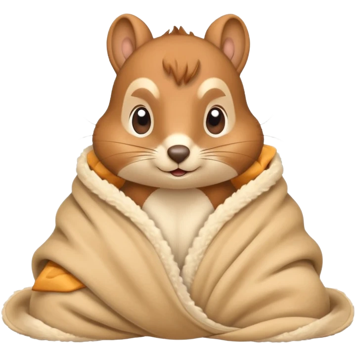 squirrel in a beige blanket emoji