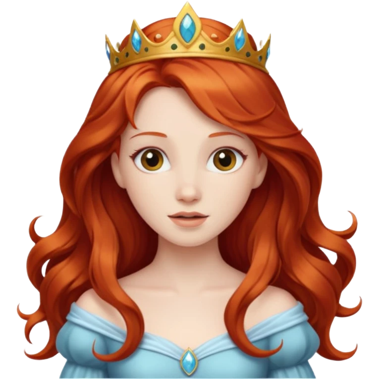 red haired princess emoji