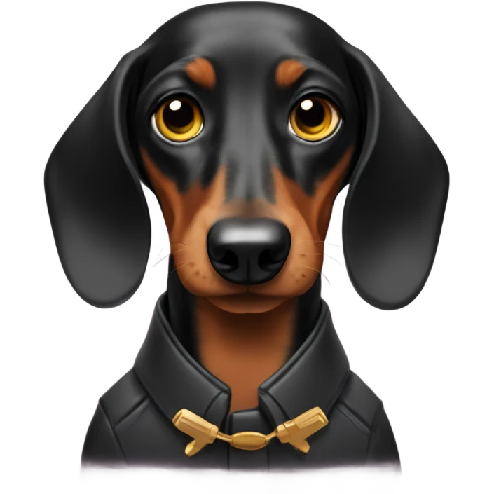Secret agent dachshund  emoji