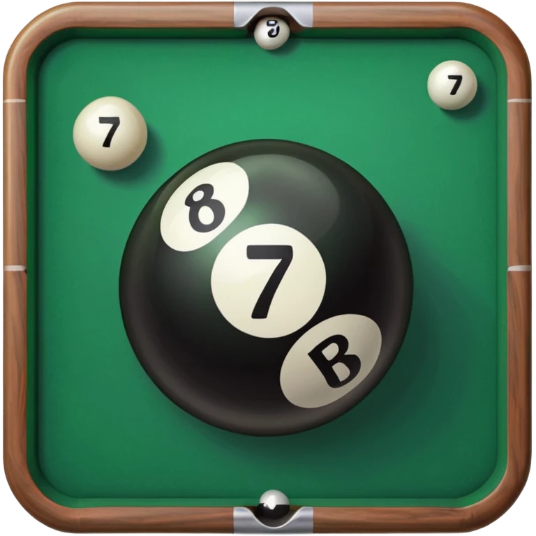 Pool table back ball with the number 7  emoji