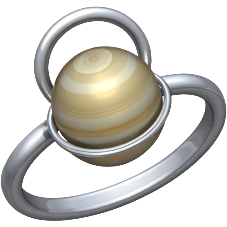 Cœur avec l’anneau de saturne emoji