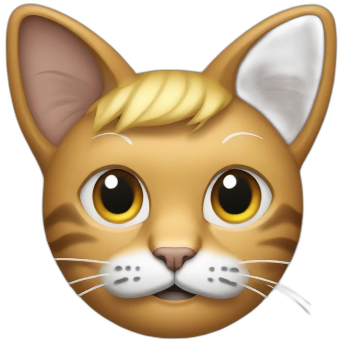 Donald trump wearing a cat ears emoji