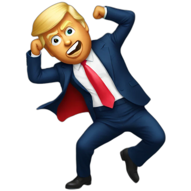 Donald Trump doing twerking emoji