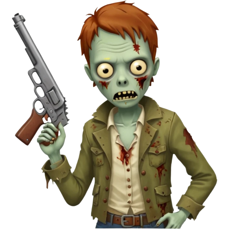 zombie with gun  emoji