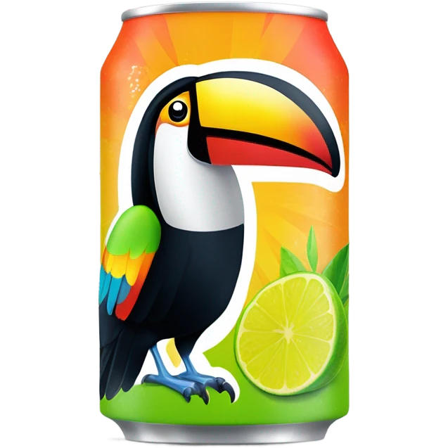Thai lime toucan Energy Drink can  emoji