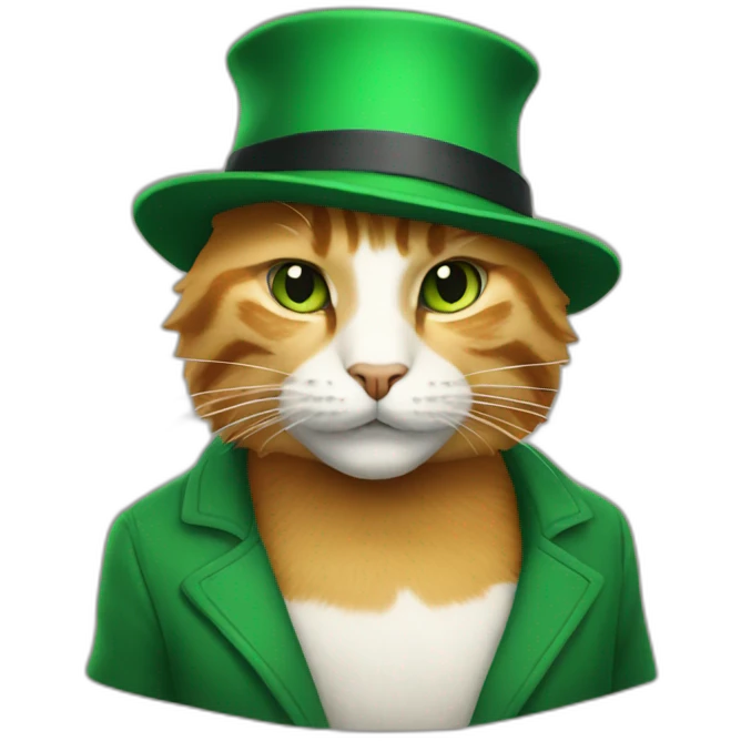 The cat in the green hat emoji