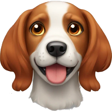 Dog with red head emoji