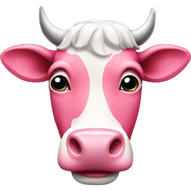 Pink cow emoji