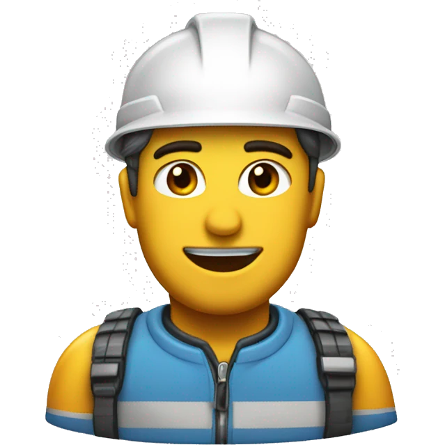 ingeniero con casco blanco  emoji