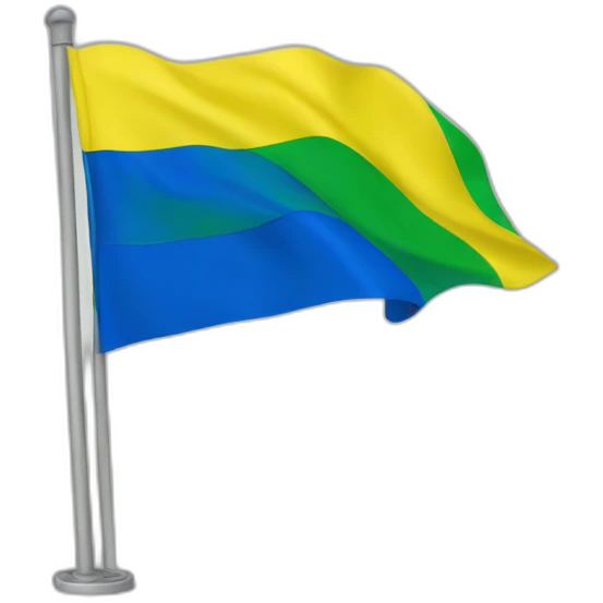 Drapeau bleu vert jaune emoji