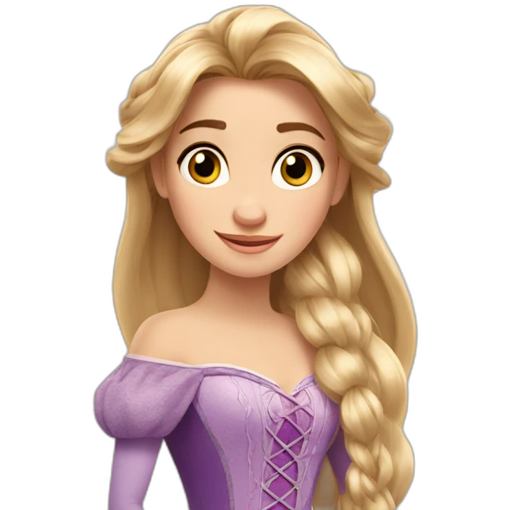 Disney Princess tangled in realistic style emoji