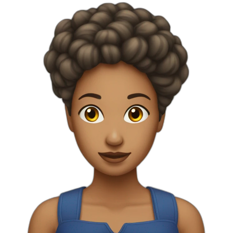 femme mauricienne cheveux longs emoji