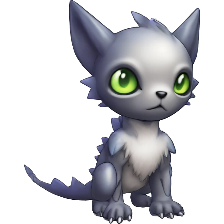 cute cool edgy ethereal alien punk Digimon-Fakemon-animal full body emoji