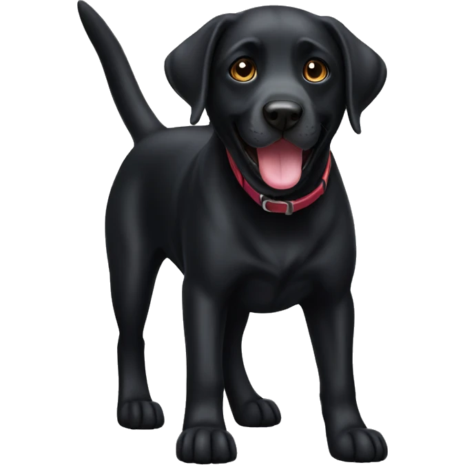labrador black Dog  emoji