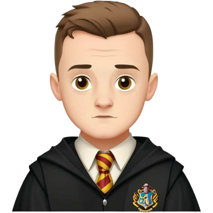 Josh Herdman is Gregory Goyle in harry potter, wear hogwarts uniform emoji