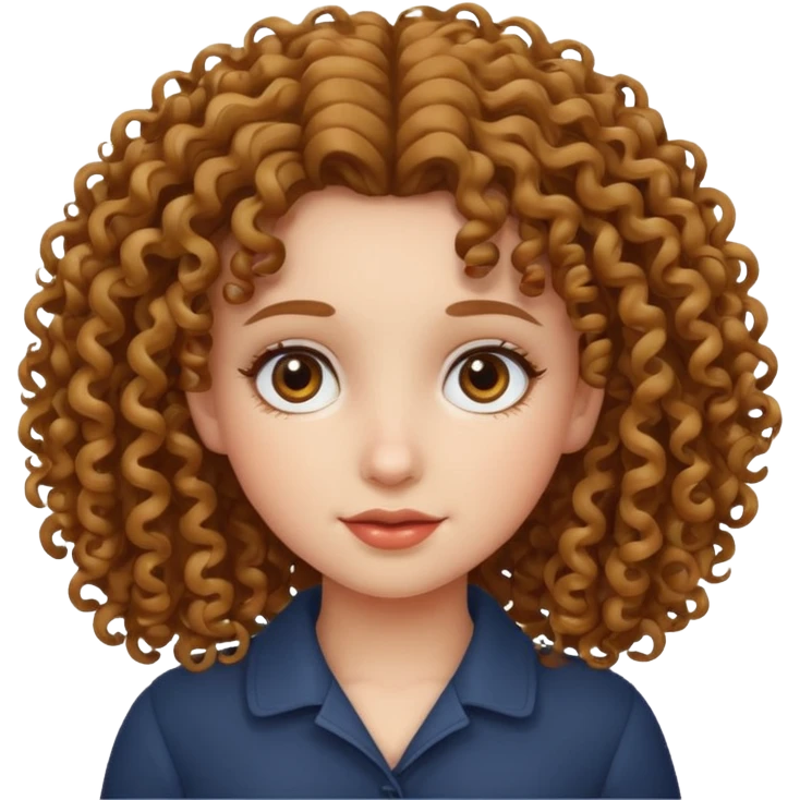 Curly hair girly emoji