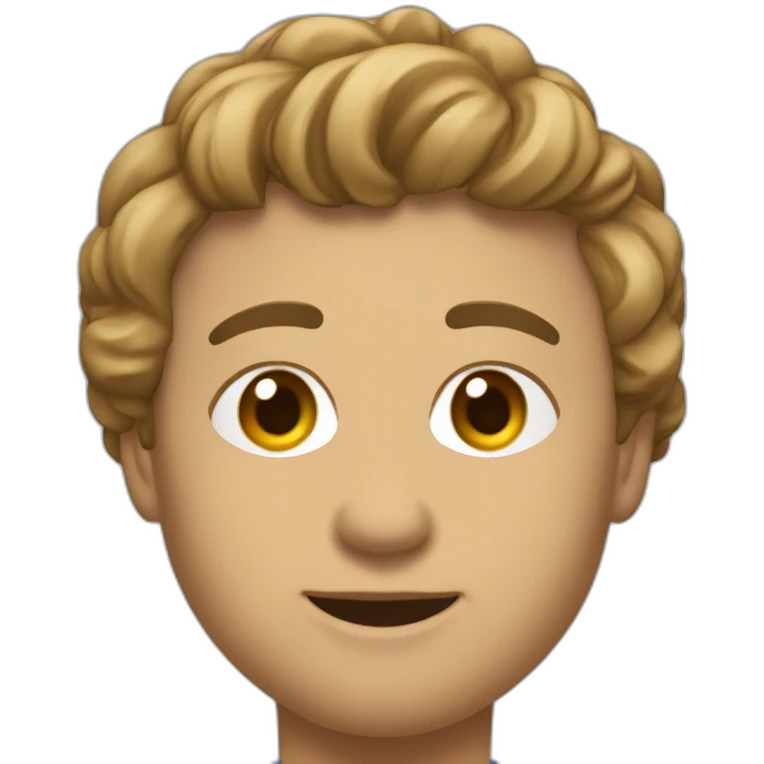 Journaliste sportif brun avec un micro emoji