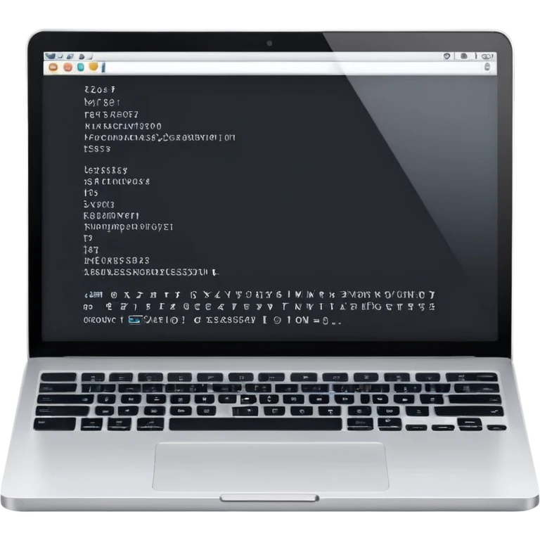 “laptop with a single line of code on the screen emoji