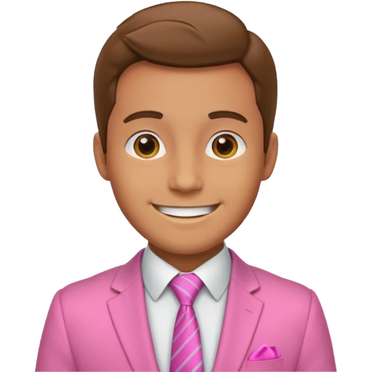 man with pink tie and blazer emoji