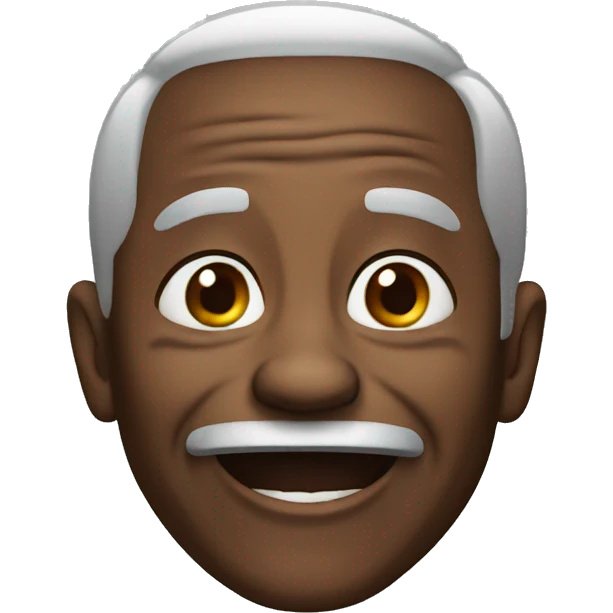 Old black man happy emoji