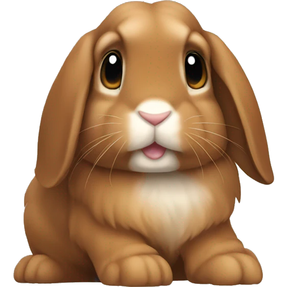 Brown lop rabbit emoji