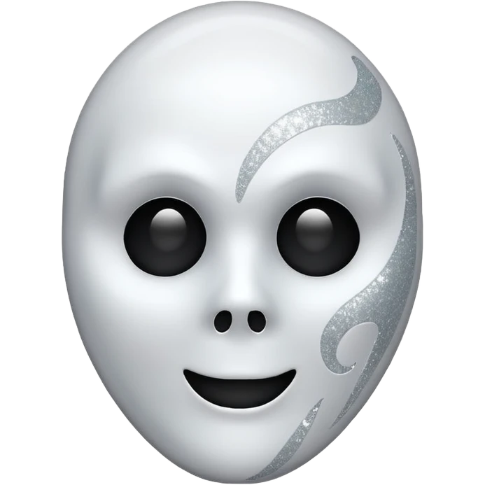 mask Ghost face glitter  emoji
