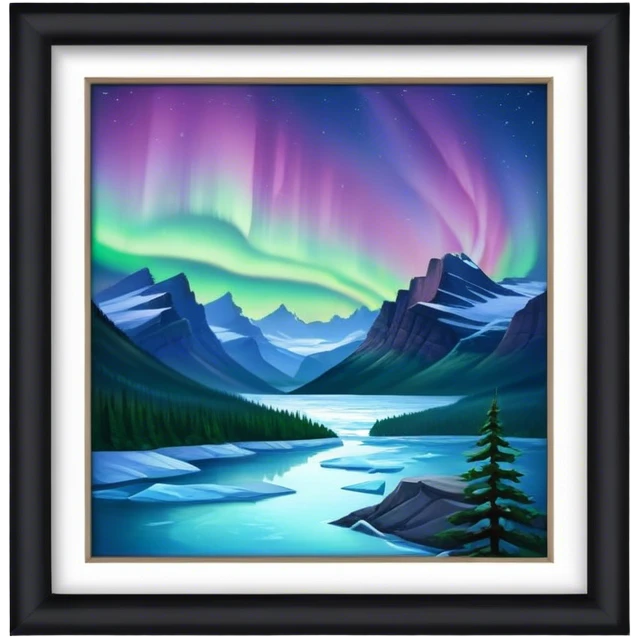 glacier national park northern lights emoji