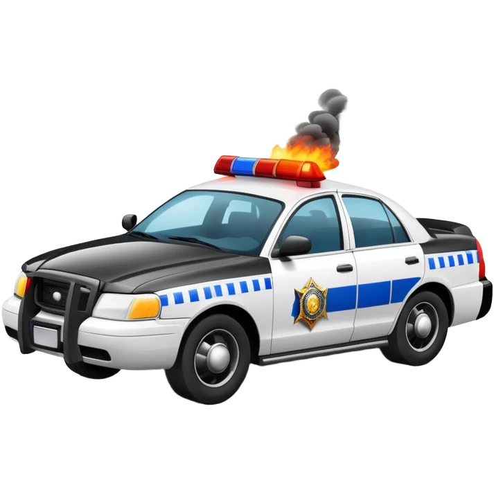 car crash police emoji