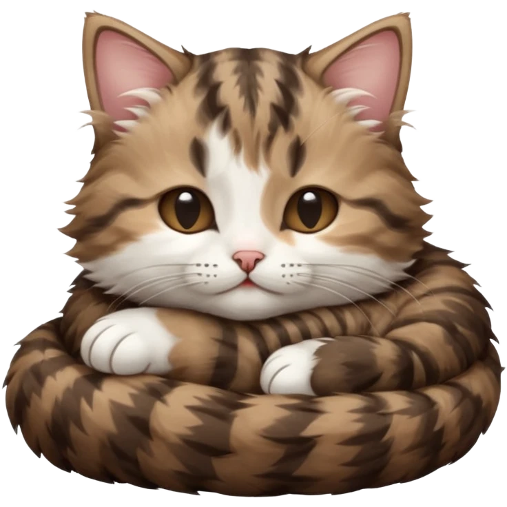 dark brown tabby and white kitten in funny positions with eyes closed emoji