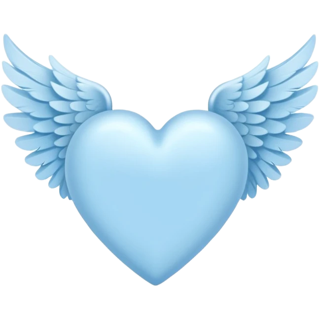 Light Blue heart with wing 🩵🪽 emoji