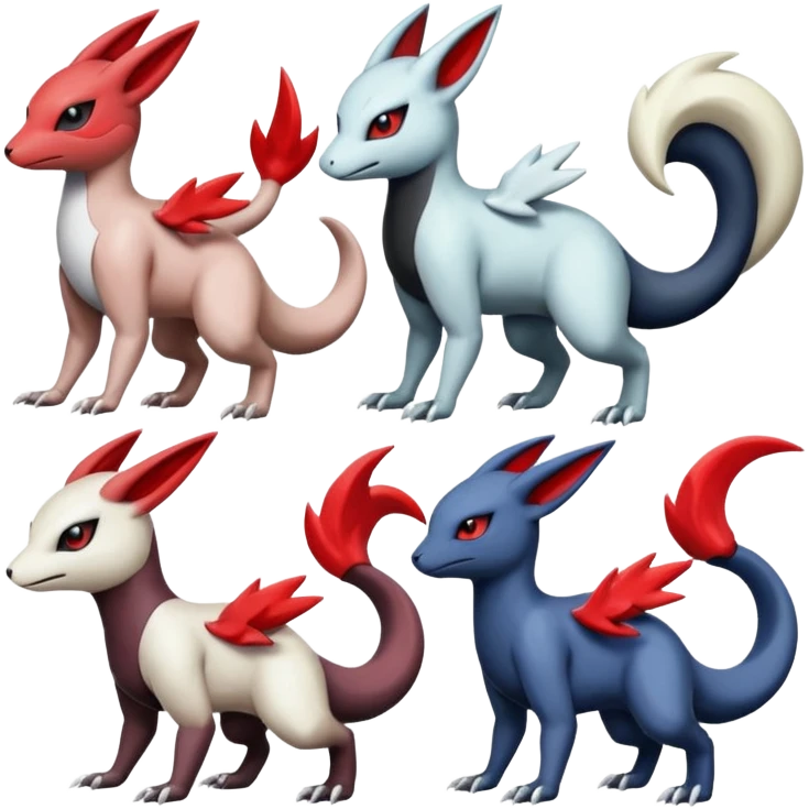 Zangoose-Meloetta-Salandit-Absol-fusion emoji