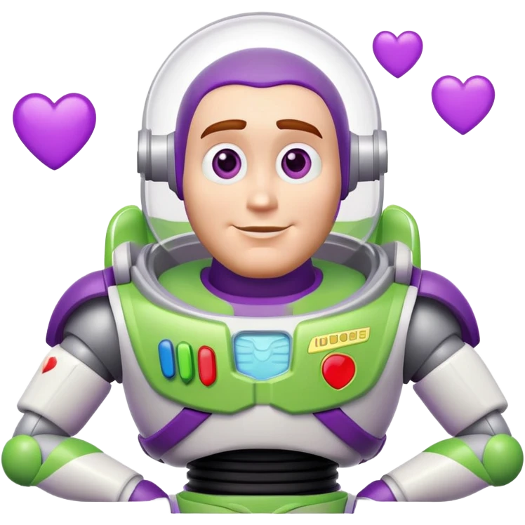 Buzz lightyear with heart eyes emoji