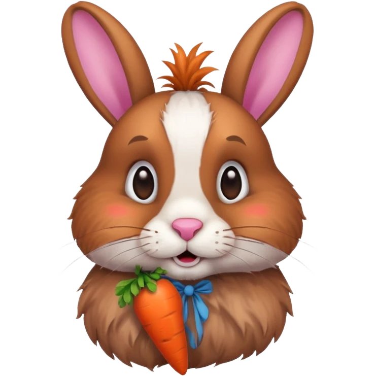 carrot-eating rabbit emoji