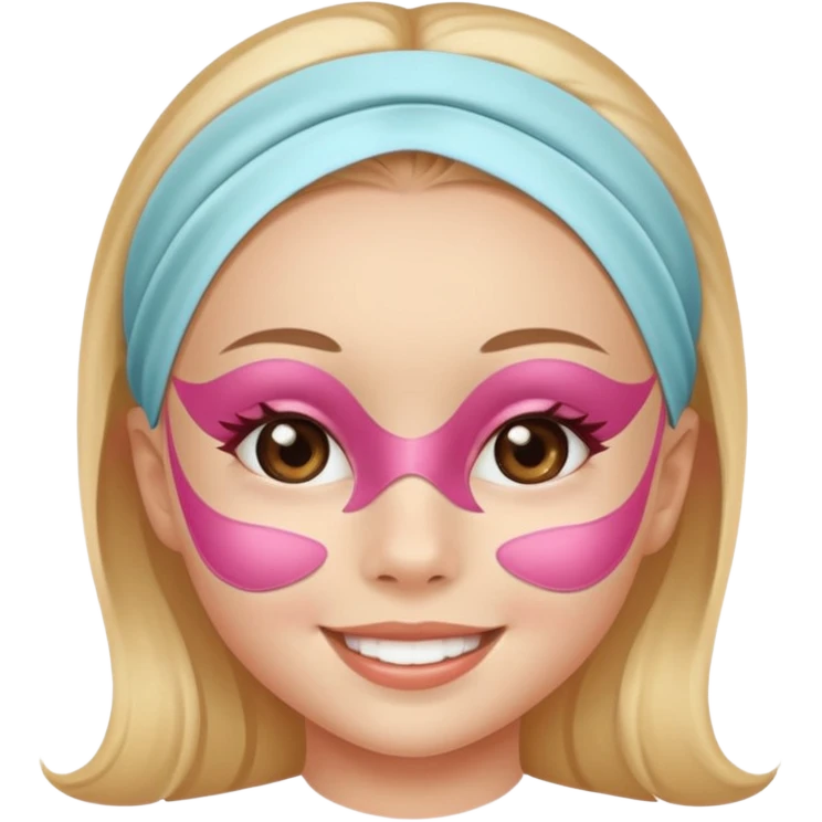 child  with beauty mask  emoji