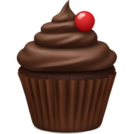 chocolate cupcake emoji