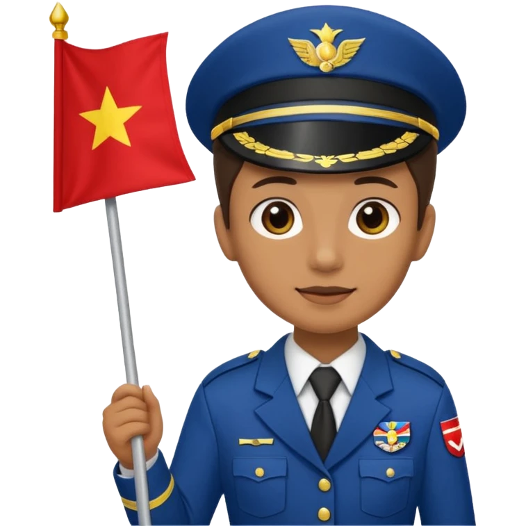Guide + small flag, Tour Groups. emoji