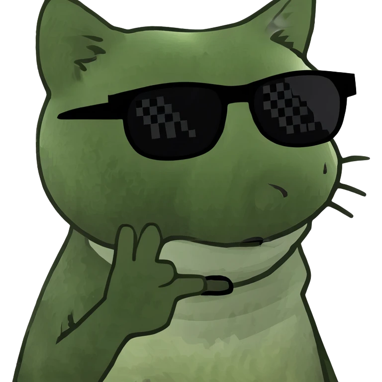 Cat with sunglasses emoji