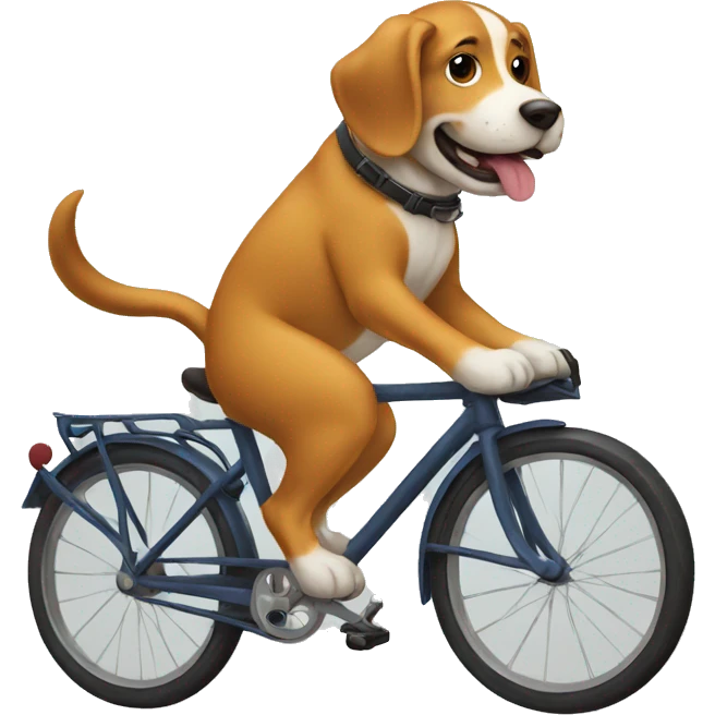 Dog on bike emoji