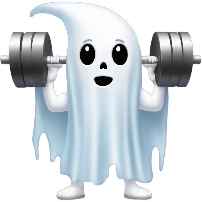 ghost lifting weights emoji