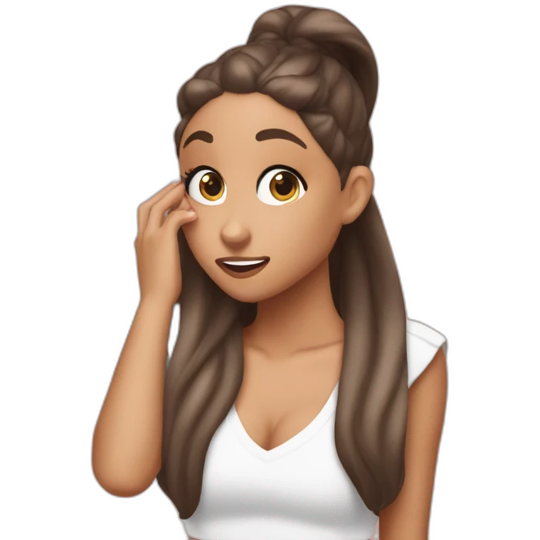 Ariana grande brinking emoji