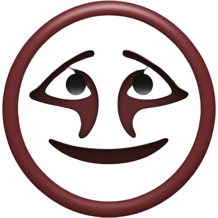 The color dark red circle emoji