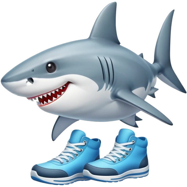 squalo con scarpe emoji