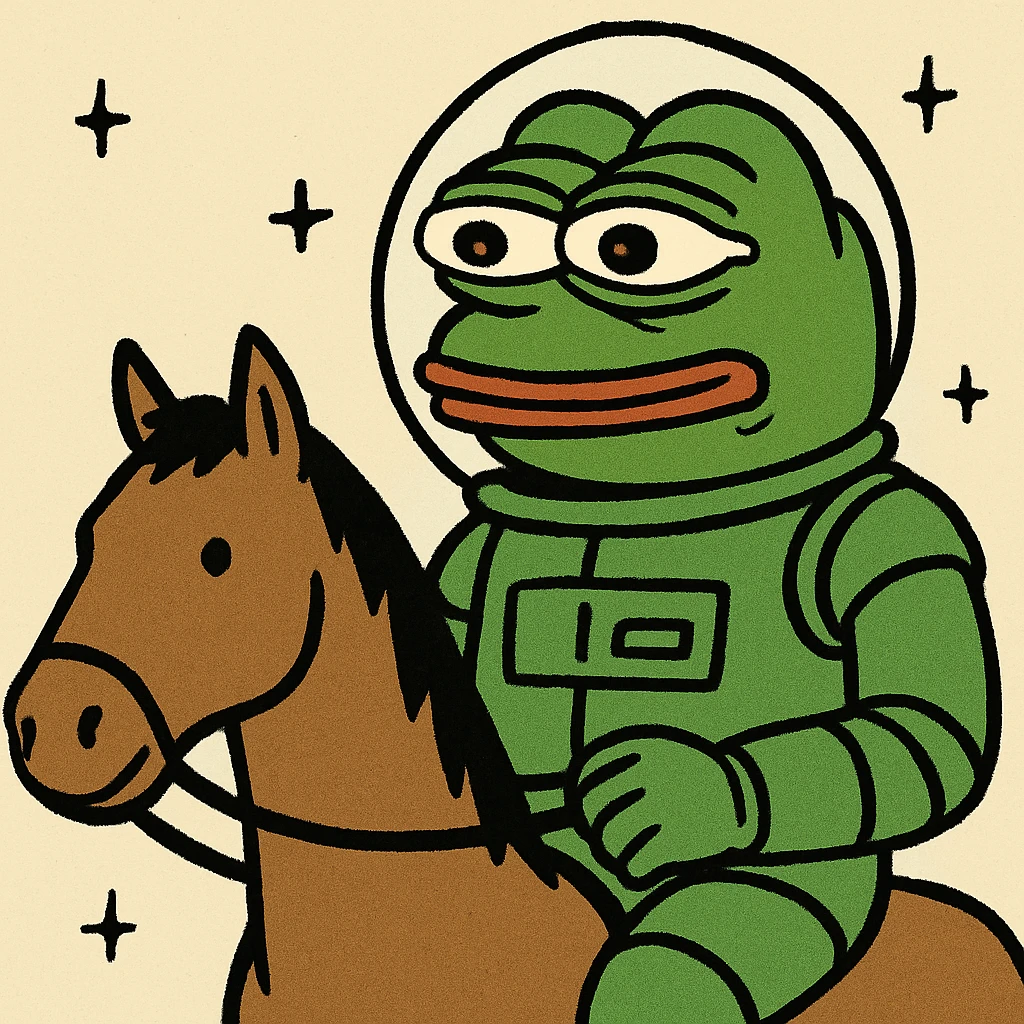 astronaut on horseback with stars in background emoji